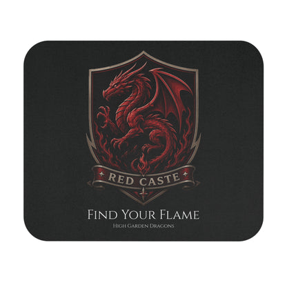 Red Caste Dragon Mouse Pad — 'Find Your Flame'