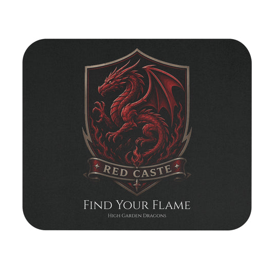 Red Caste Dragon Mouse Pad — 'Find Your Flame'