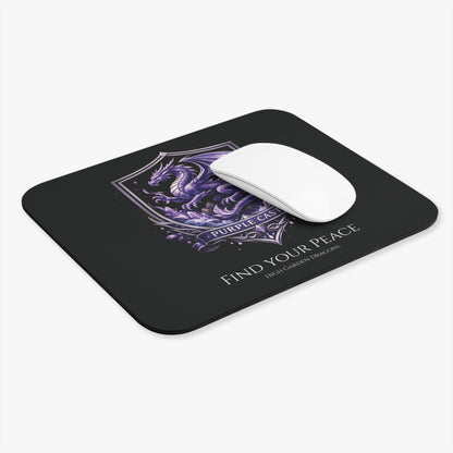 Purple Caste Dragon Mouse Pad — 'Find Your Peace'