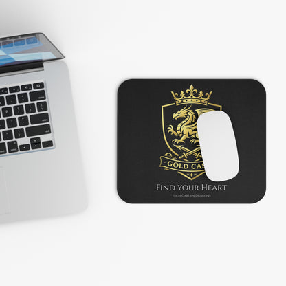 Gold Caste Dragon Mouse Pad — 'Find Your Heart'