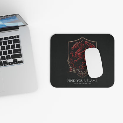 Red Caste Dragon Mouse Pad — 'Find Your Flame'