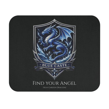 Blue Caste Dragon Mouse Pad — 'Find Your Angel'